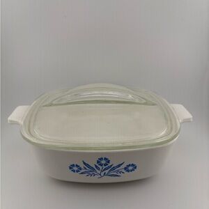 CorningWare Blue Cornflower Casserole Dish 1 QT with Fin Lid